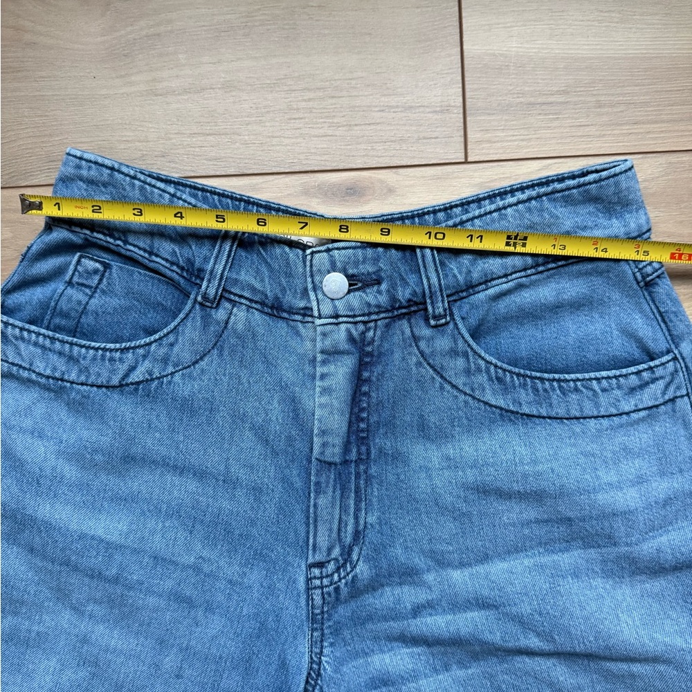 Pilcro Wide-Leg Blue Denim Jeans - Picture 6 of 8